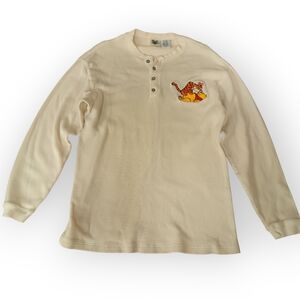 Disney Store Cream Long Sleeve Thermal with Tigger & Pooh